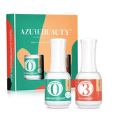 2Pcs 2 in 1 Dip Powder Base & Top Coat Set with Activator